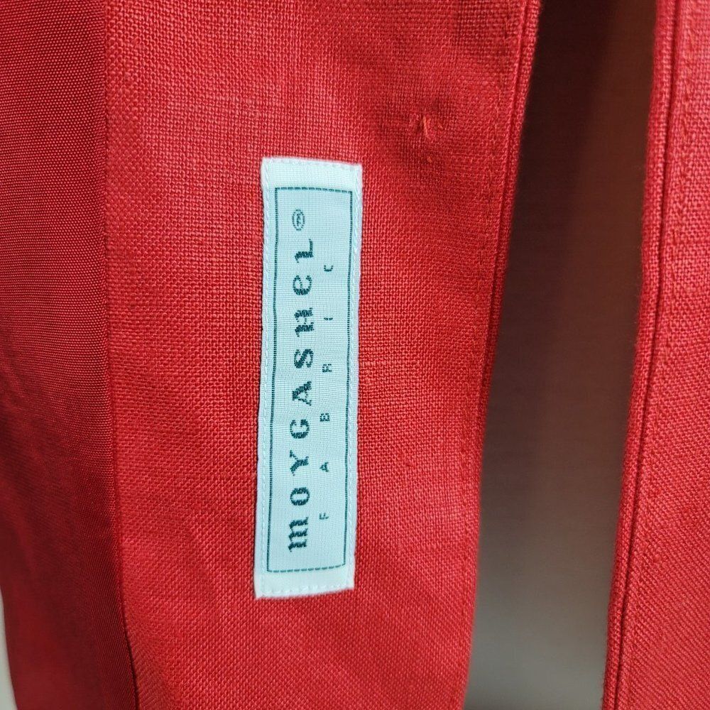 Moygashel 100% Linen - Fully Lined - Red Blazer. Made In Guatemala - Sz Small - Picture 12 of 16